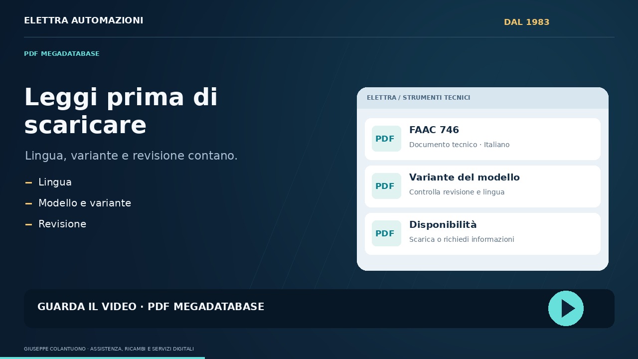 PDF Megadatabase - video con voce narrante italiana